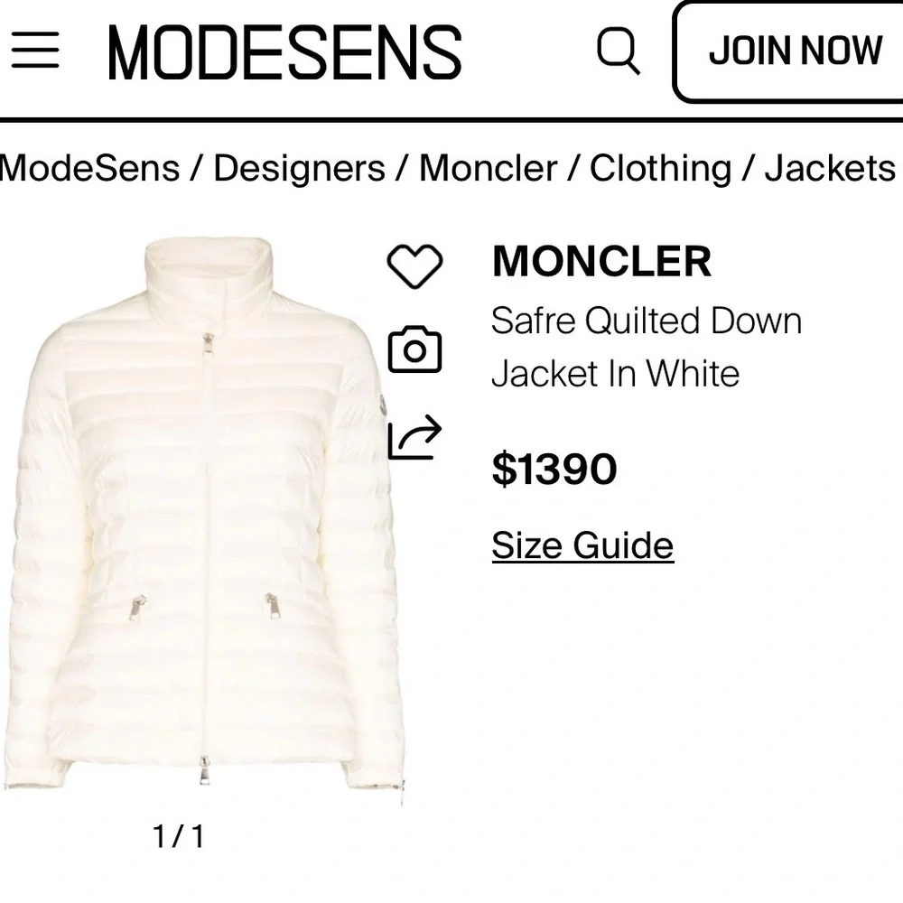 Moncler Women's Cream Puffer Jacket - Picture 2 of 16